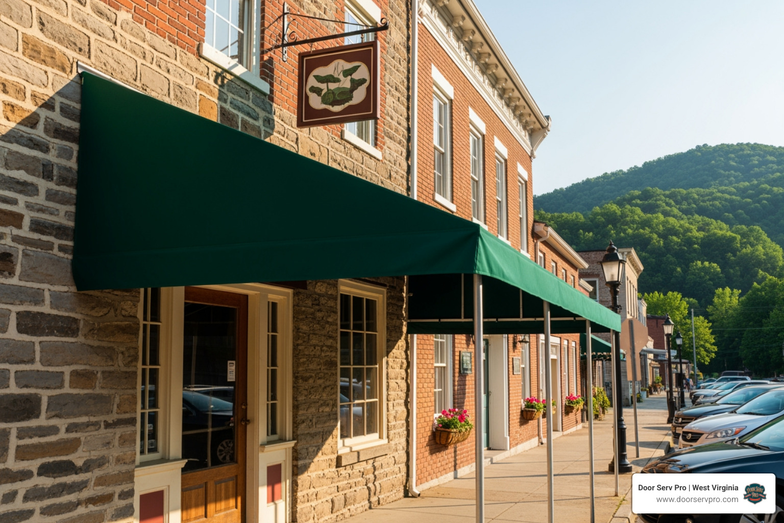 Infographic detailing key factors when selecting an awning company, including experience, service area coverage for Berkeley Springs, WV, types of awnings offered, and customization options. - awning company in berkeley springs wv