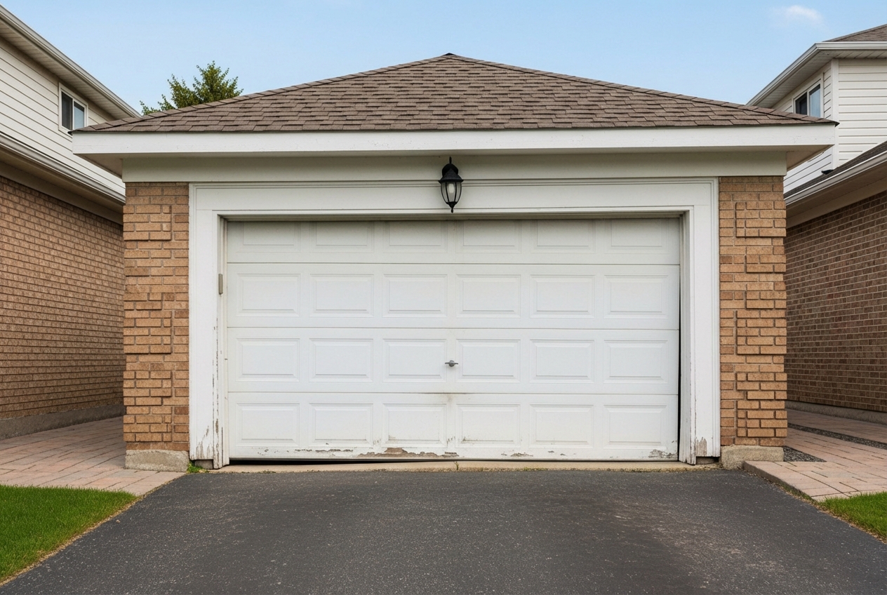 Infographic showing 5 warning signs your garage door needs repair: 1. Loud grinding or squeaking noises during operation, 2. Door moves slowly or hesitates when opening or closing, 3. Visible sagging or uneven sections when door is closed, 4. Frayed cables or rusted springs visible on hardware, 5. Door reverses unexpectedly or won't stay closed - garage door repair in ashburn va Infographic showing 5 warning signs your garage door needs repair: 1. Loud grinding or squeaking noises during operation, 2. Door moves slowly or hesitates when opening or closing, 3. Visible sagging or uneven sections when door is closed, 4. Frayed cables or rusted springs visible on hardware, 5. Door reverses unexpectedly or won't stay closed - garage door repair in ashburn va