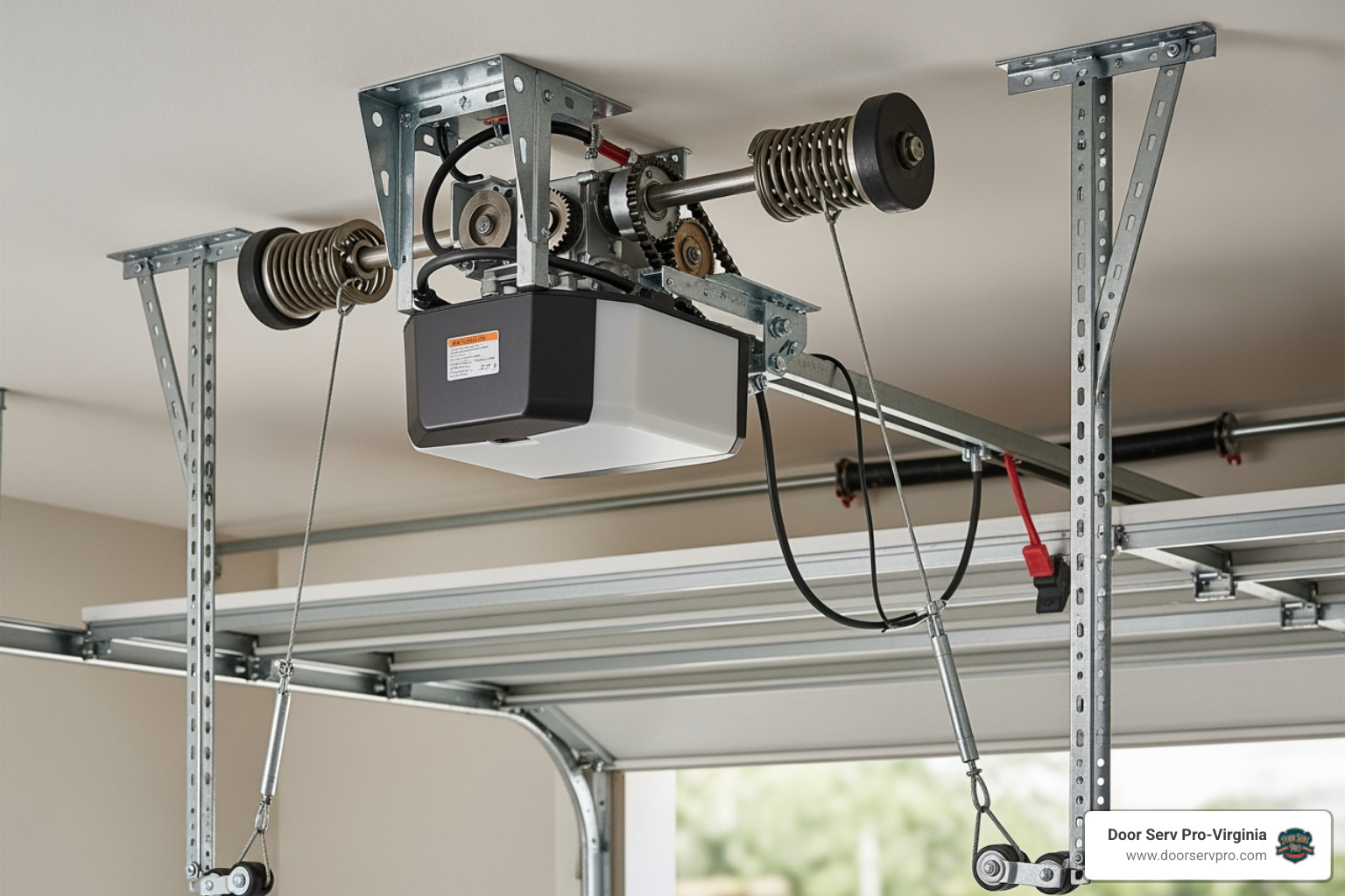 Infographic explaining the key components of a garage door system - best garage door repair in front royal, va