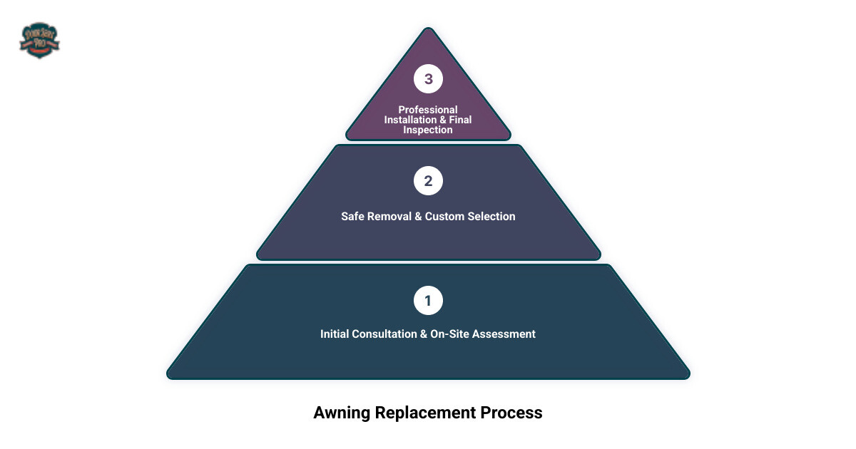 Infographic showing key benefits, signs of replacement, and steps in the awning replacement process in Walkersville MD Infographic showing key benefits, signs of replacement, and steps in the awning replacement process in Walkersville MD