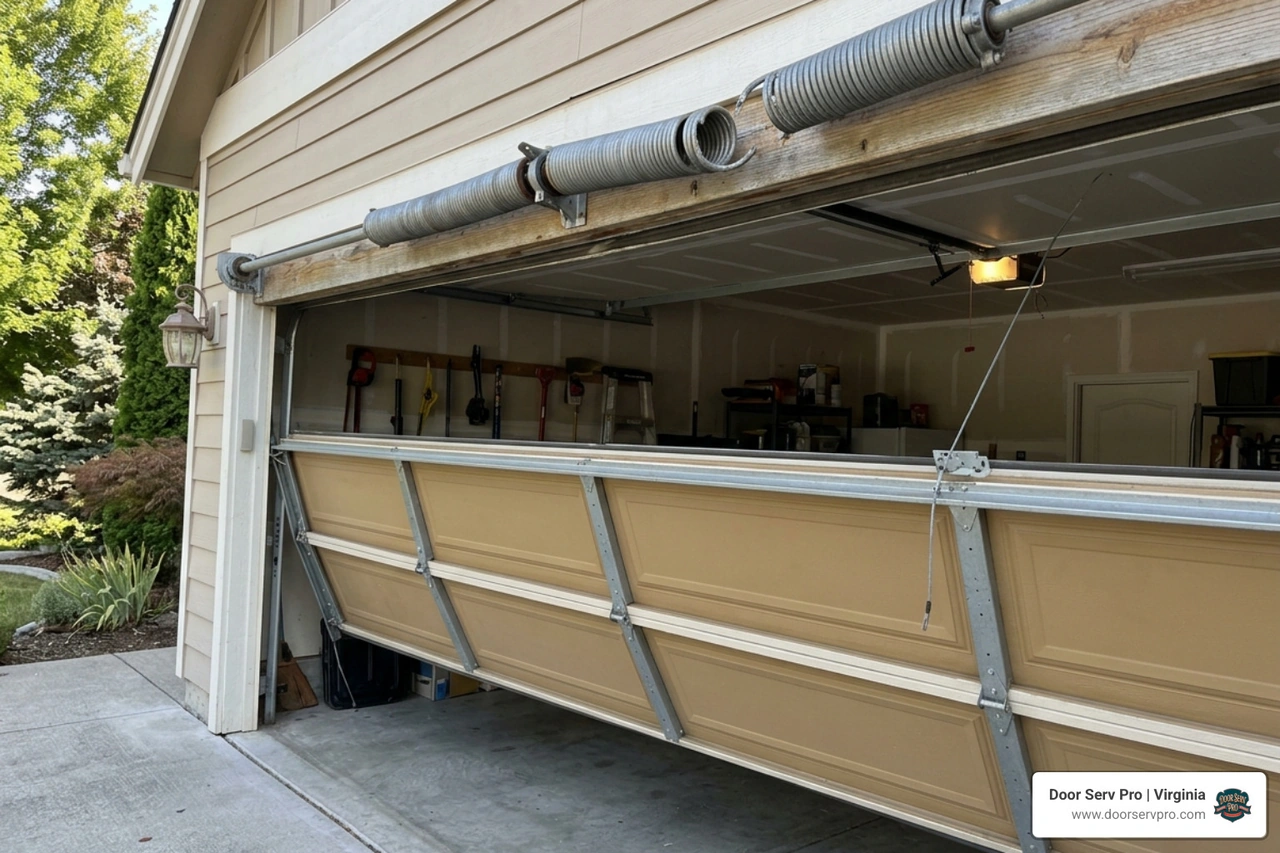 Help! My Garage Door Spring Broke and I'm Trapped