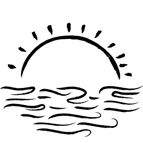 Hand Drawn sunset icon