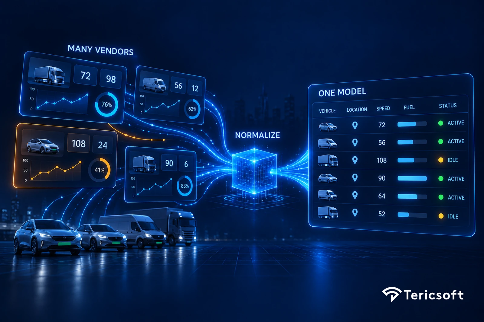 Multi-Telematics Fleet Integration: One Model Across Vendors