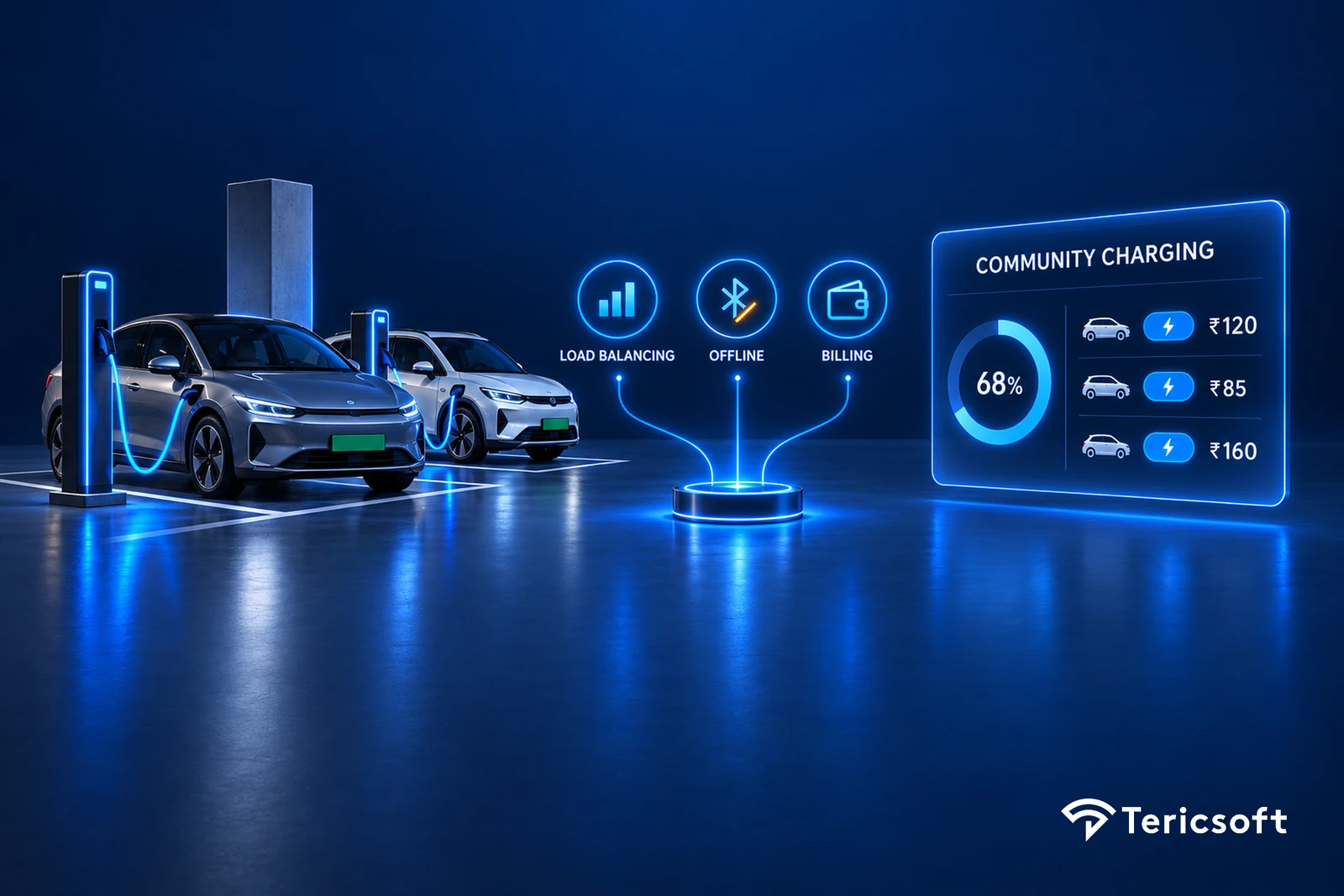 Community EV Charging: One Platform for Grid, Offline, Billing
