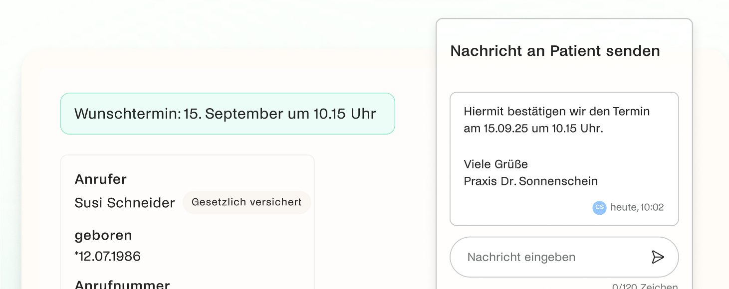 praxisToni Screenshot Ticketsystem: Nachrichte senden