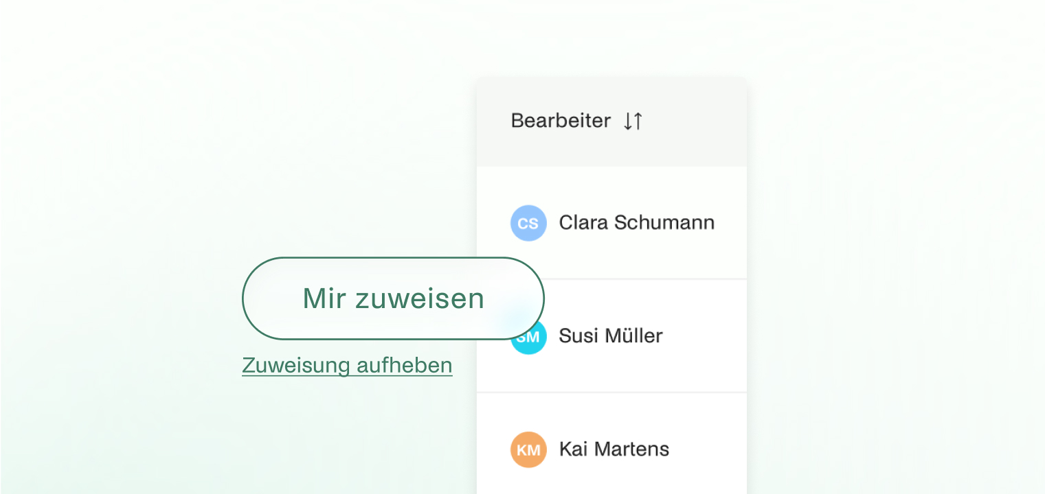 praxisToni Screenshot Ticketsystem: Zusammenarbeit