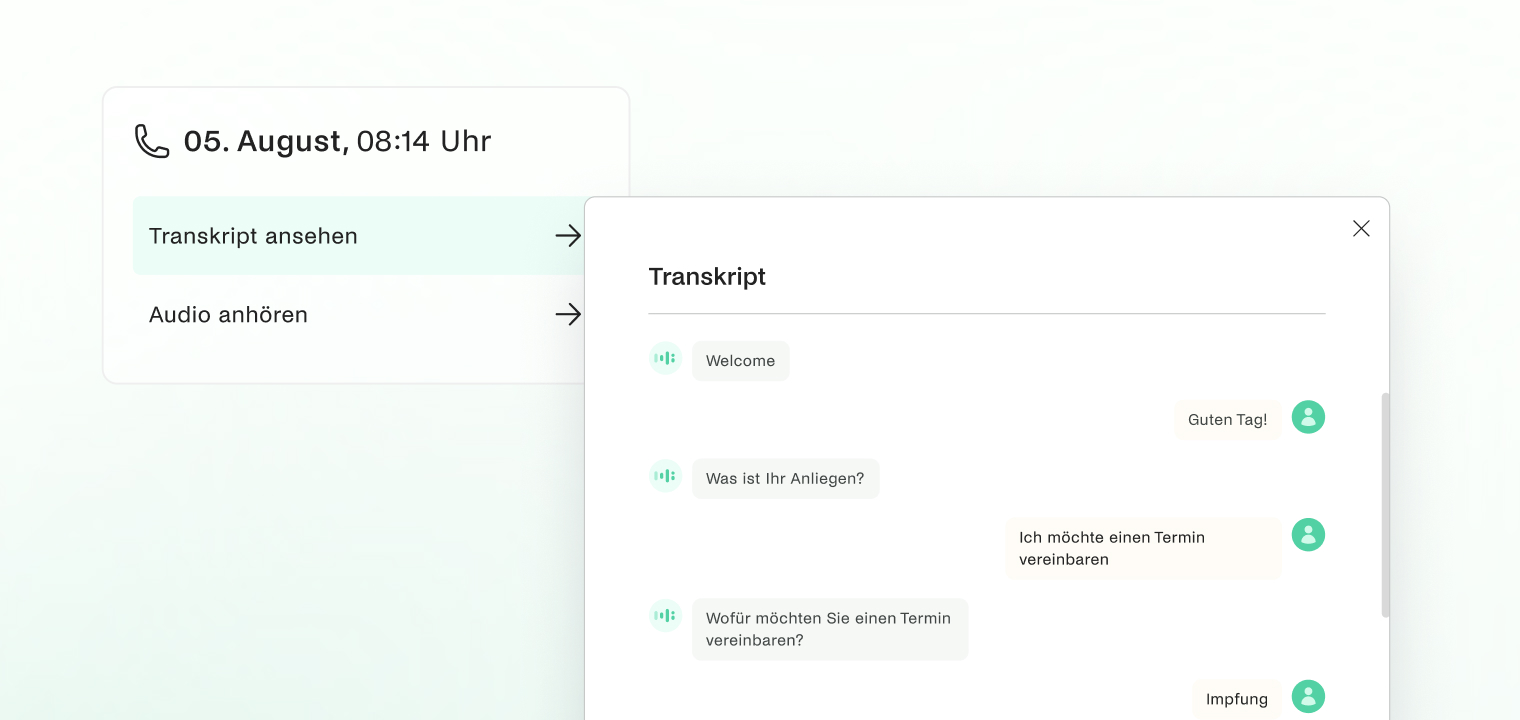 praxisToni Screenshot Ticketsystem: Transkript