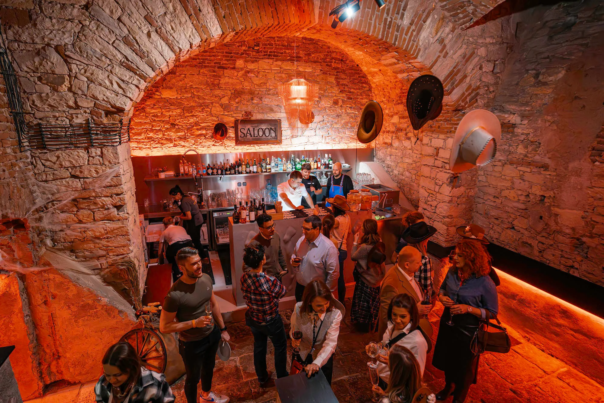 Eventový prostor Praha - vánoční večírek, Wild west, tematický večer, dekorace 