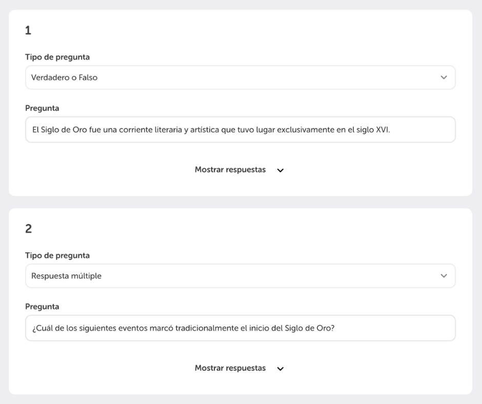 Crea y edita tus quizzes a partir de una foto, un vídeo, un audio o un texto