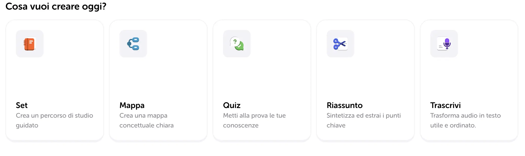 Con Algor puoi caricare una foto, un pdf, un audio o un video e crei tutto il tuo materiale.
