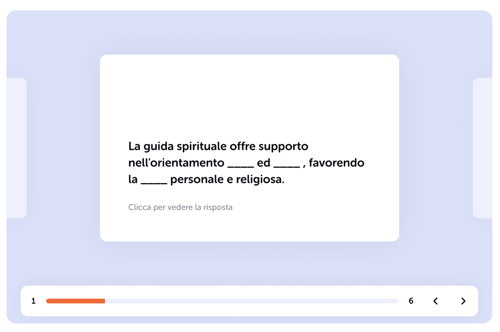 Esempio di flashcard create con Algor