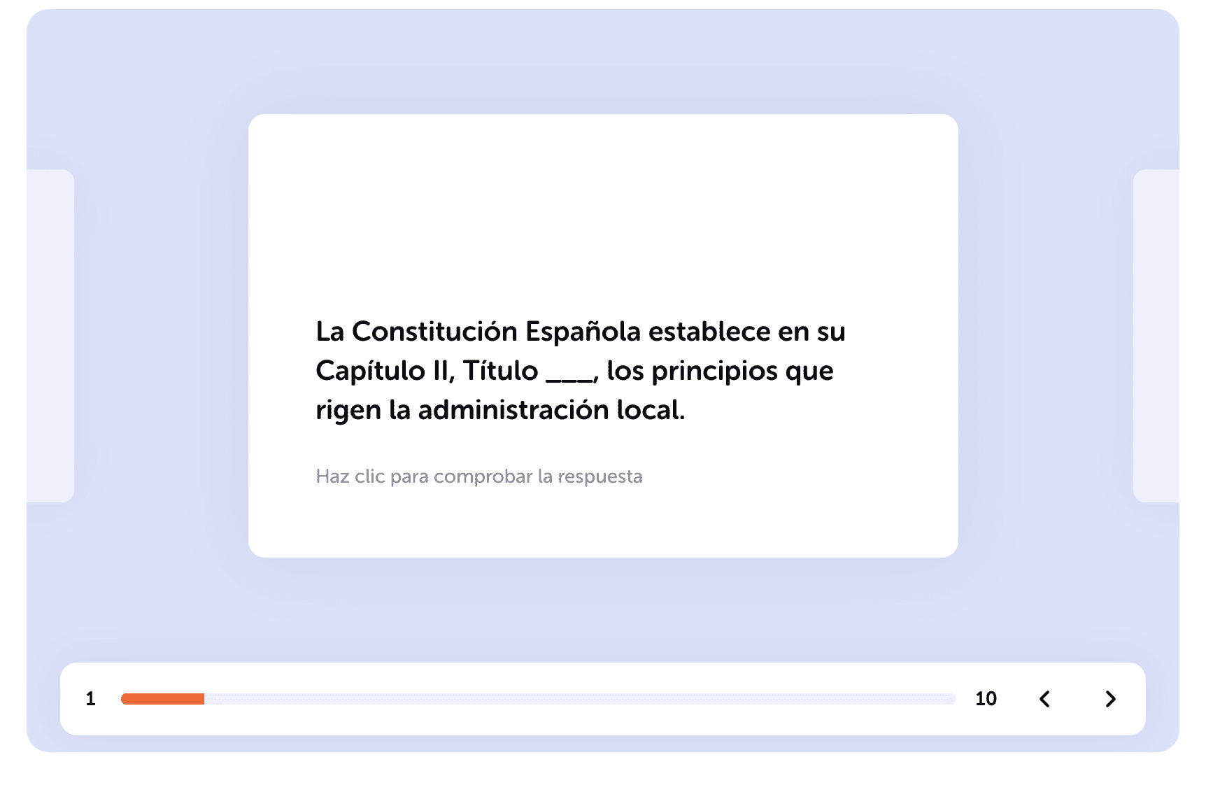 Ejemplo de tarjeta didáctica generada por la IA de Algor a partir de un temario.