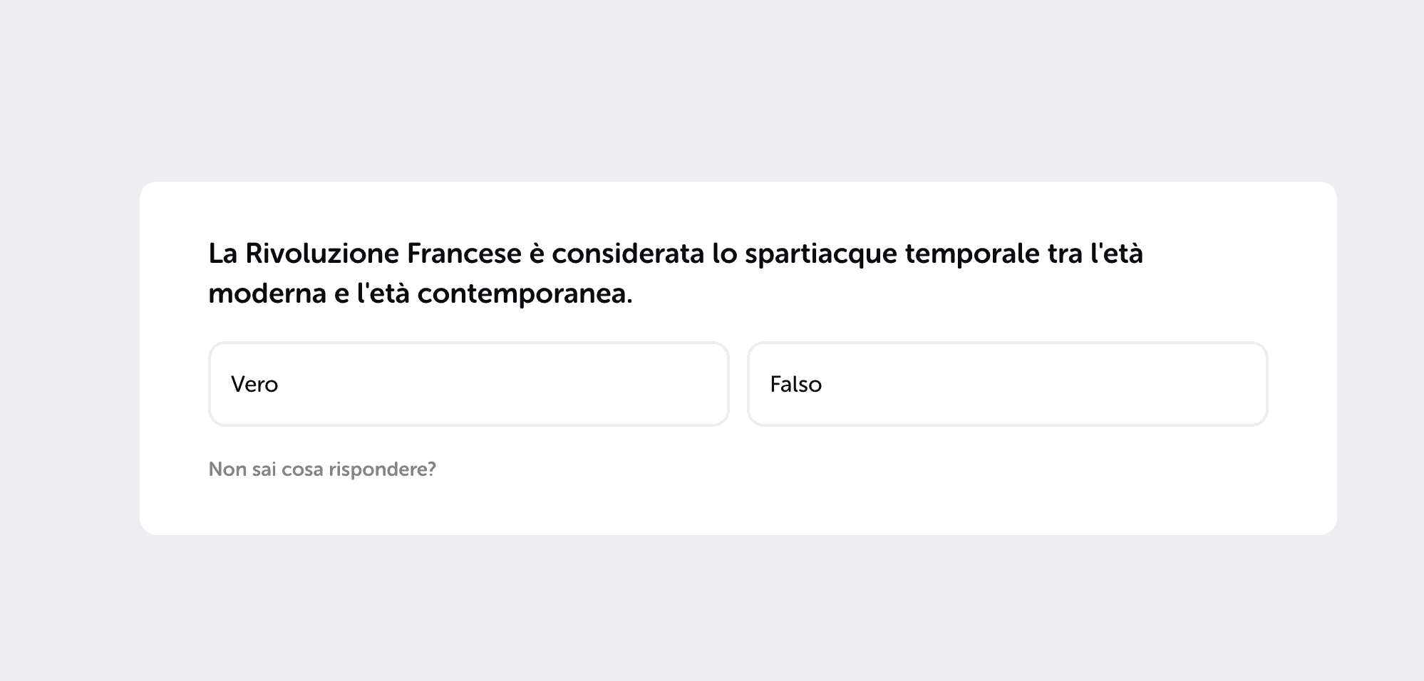 Esempio di quiz generato automaticamente su Algor a partire da un PDF