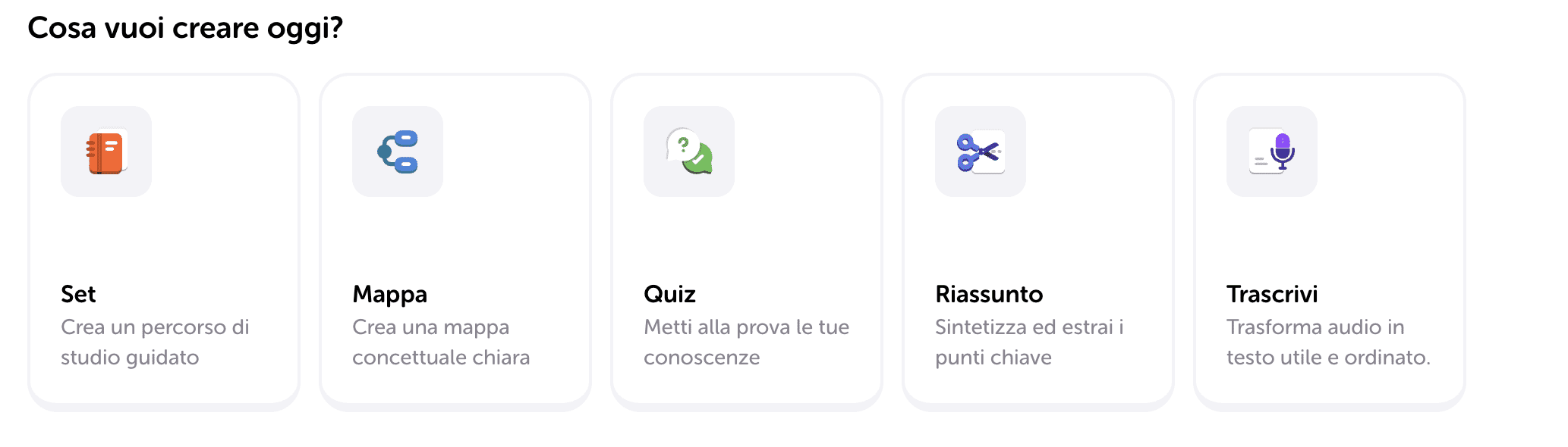 Con Algor puoi caricare una foto, un pdf, un audio o un video e crei tutto il tuo materiale.