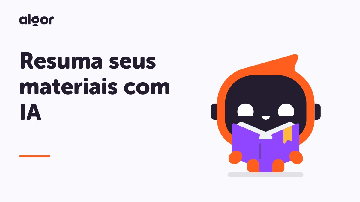 Como fazer resumos online com IA no Algor Education
