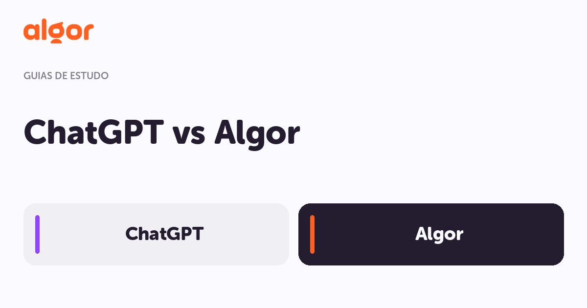 ChatGPT vs Algor: qual IA escolher para estudar?