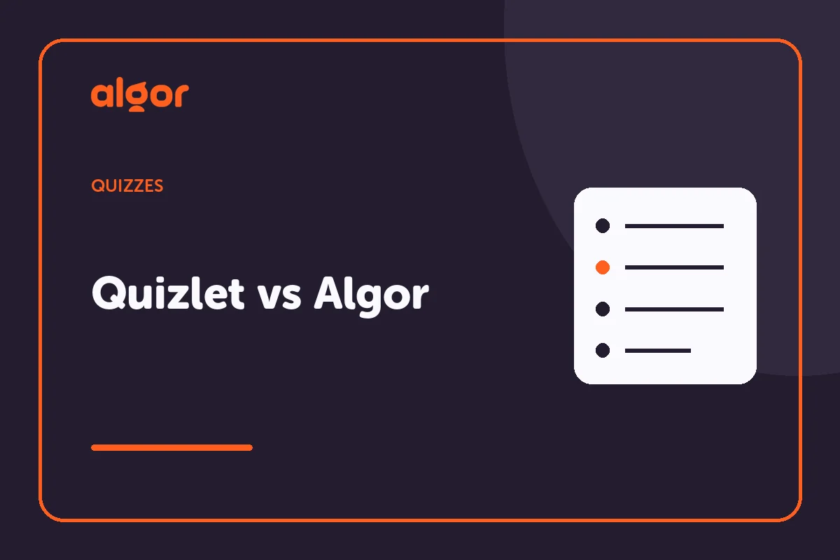 Quizlet and Algor Education: a Side-by-Side Comparison