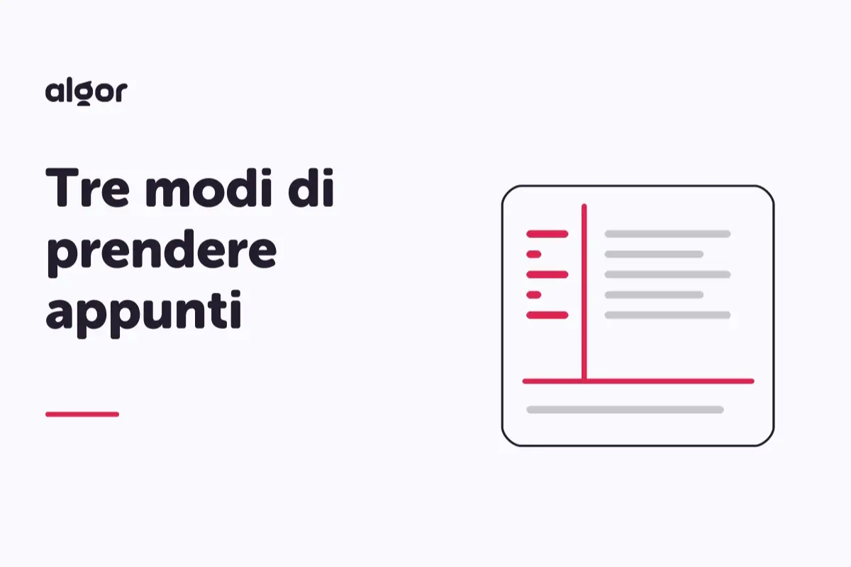 Tre modi di prendere appunti