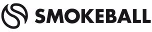 A black and white photo of a smokeball logo.