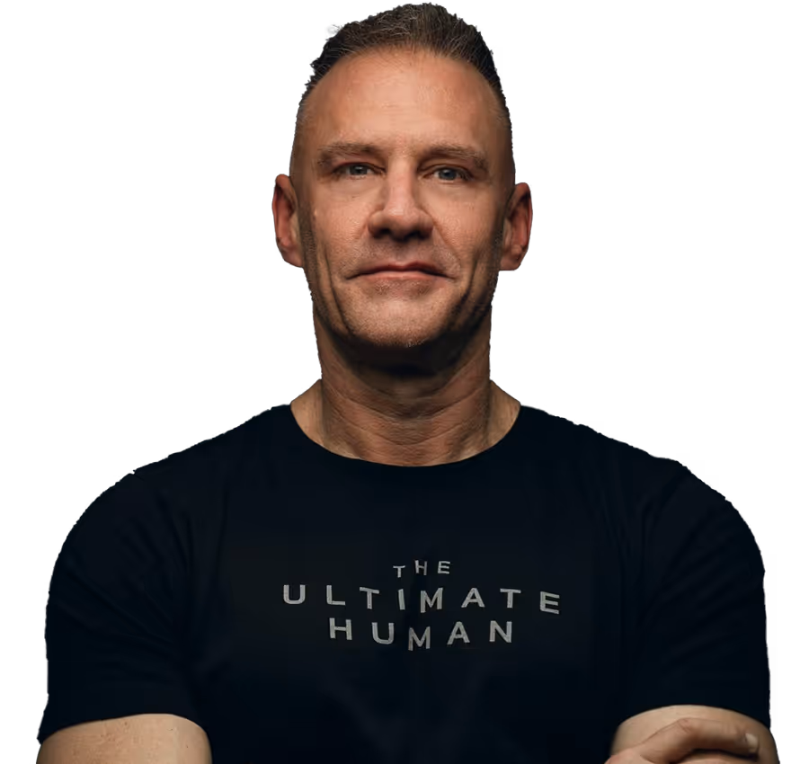Portrait of Gary Brecka, human biologist and biohacking expert, author of “The Ultimate Human”.
