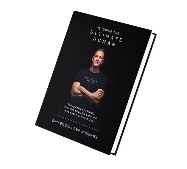 Cover of Gary Brecka’s bestselling biohacking book “Becoming the Ultimate Human”.
