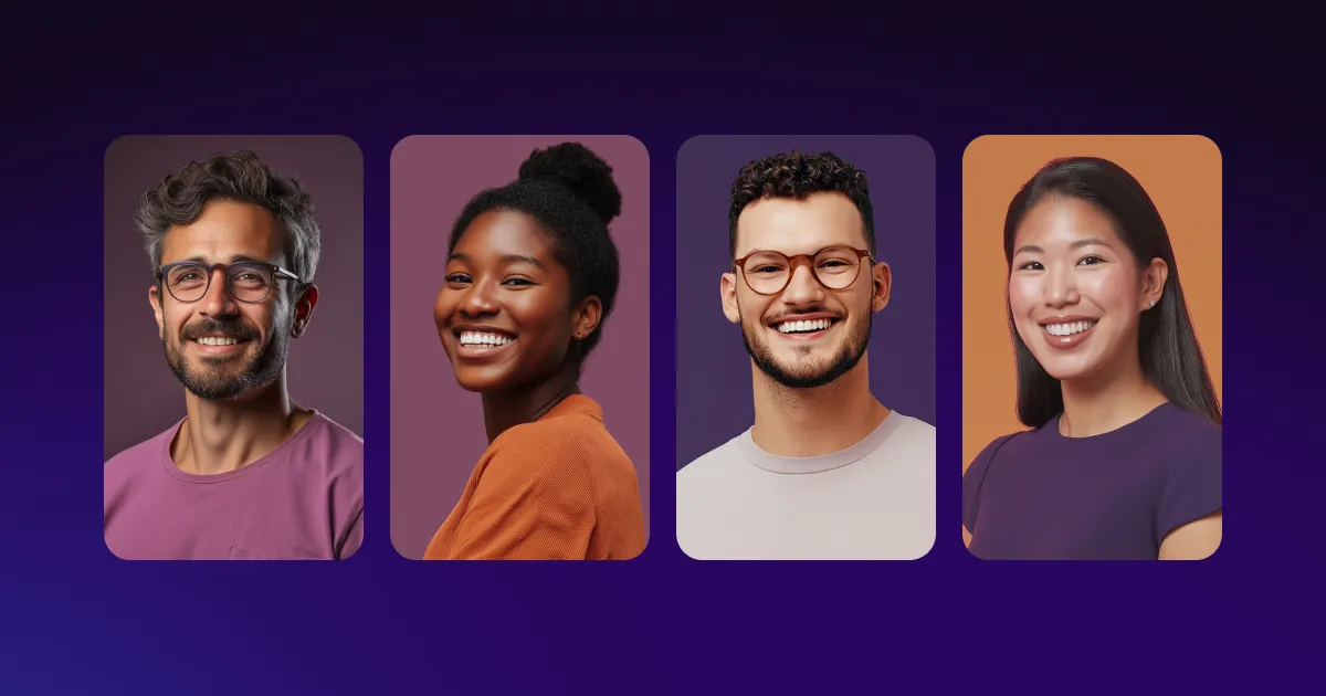 A graphic design with the text 'What is an AI Avatar? A Complete Guide' and AI avatars integrated.