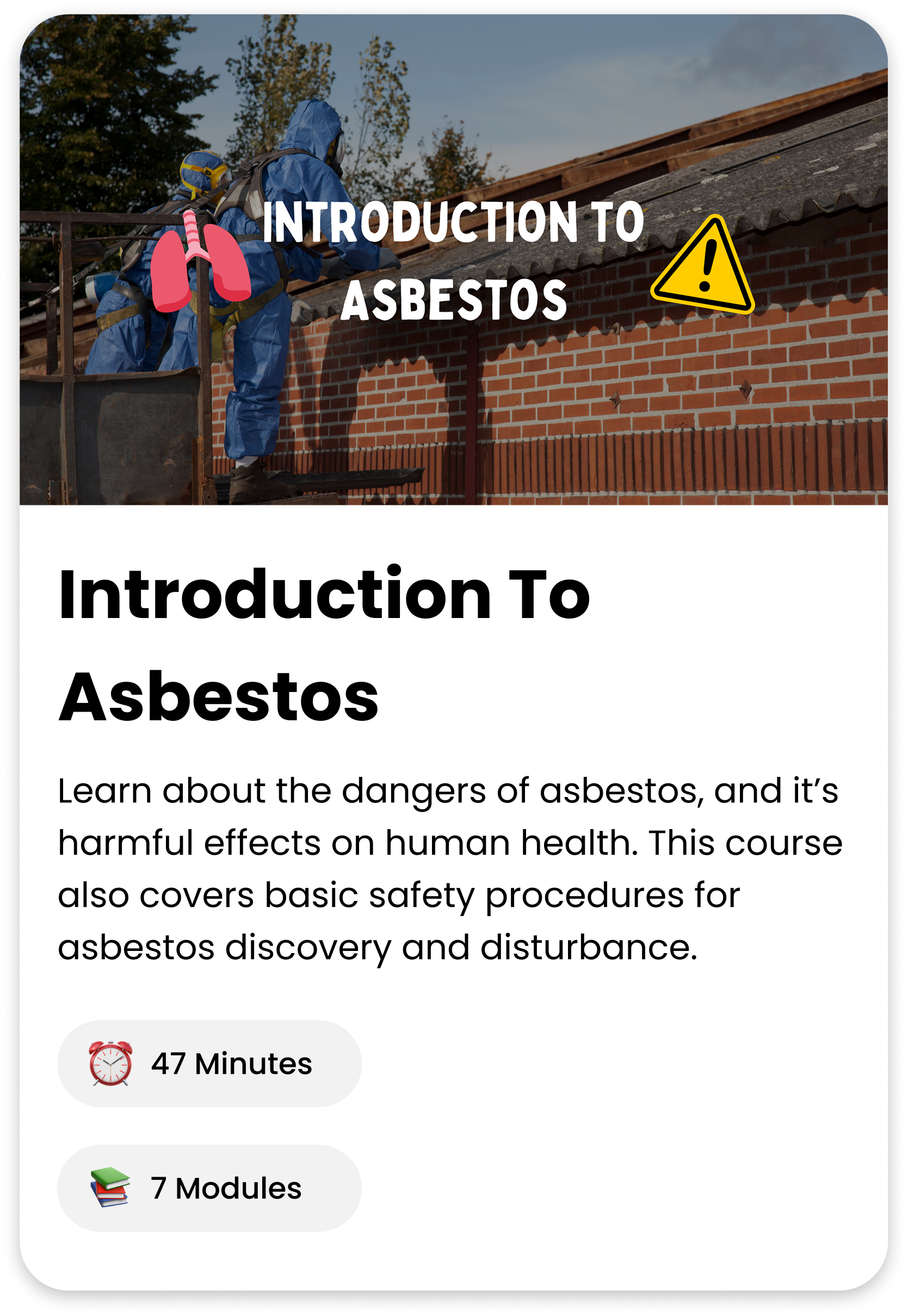 Intro To Asbestos course cover