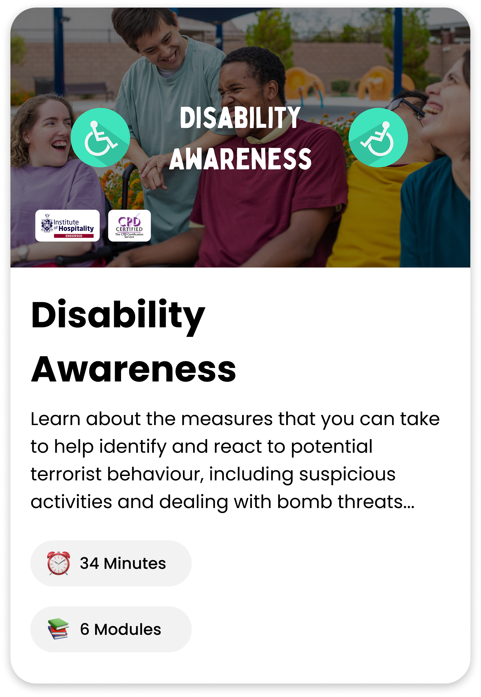 Disability Awareness course cover