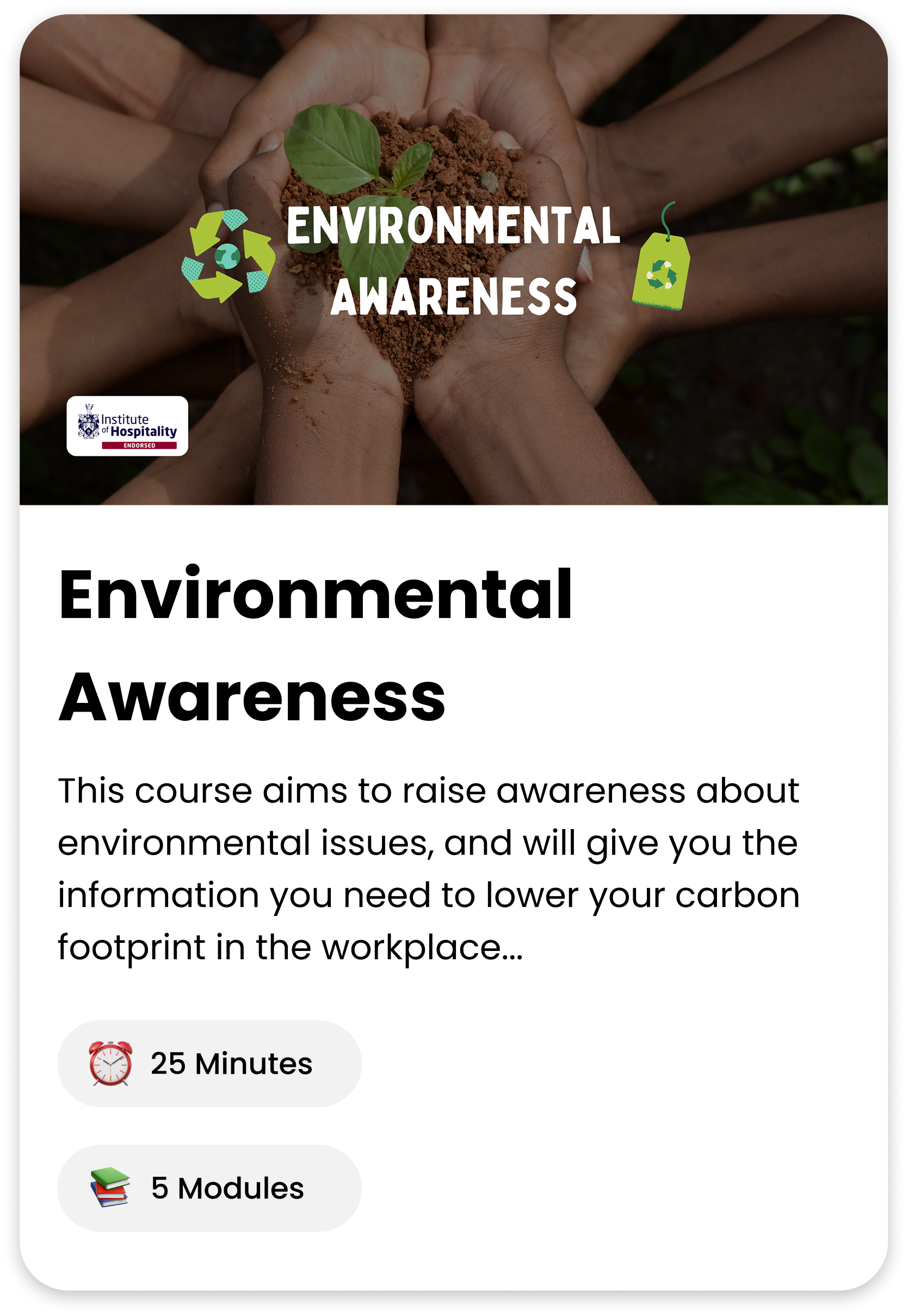 Environmental  Awareness course cover