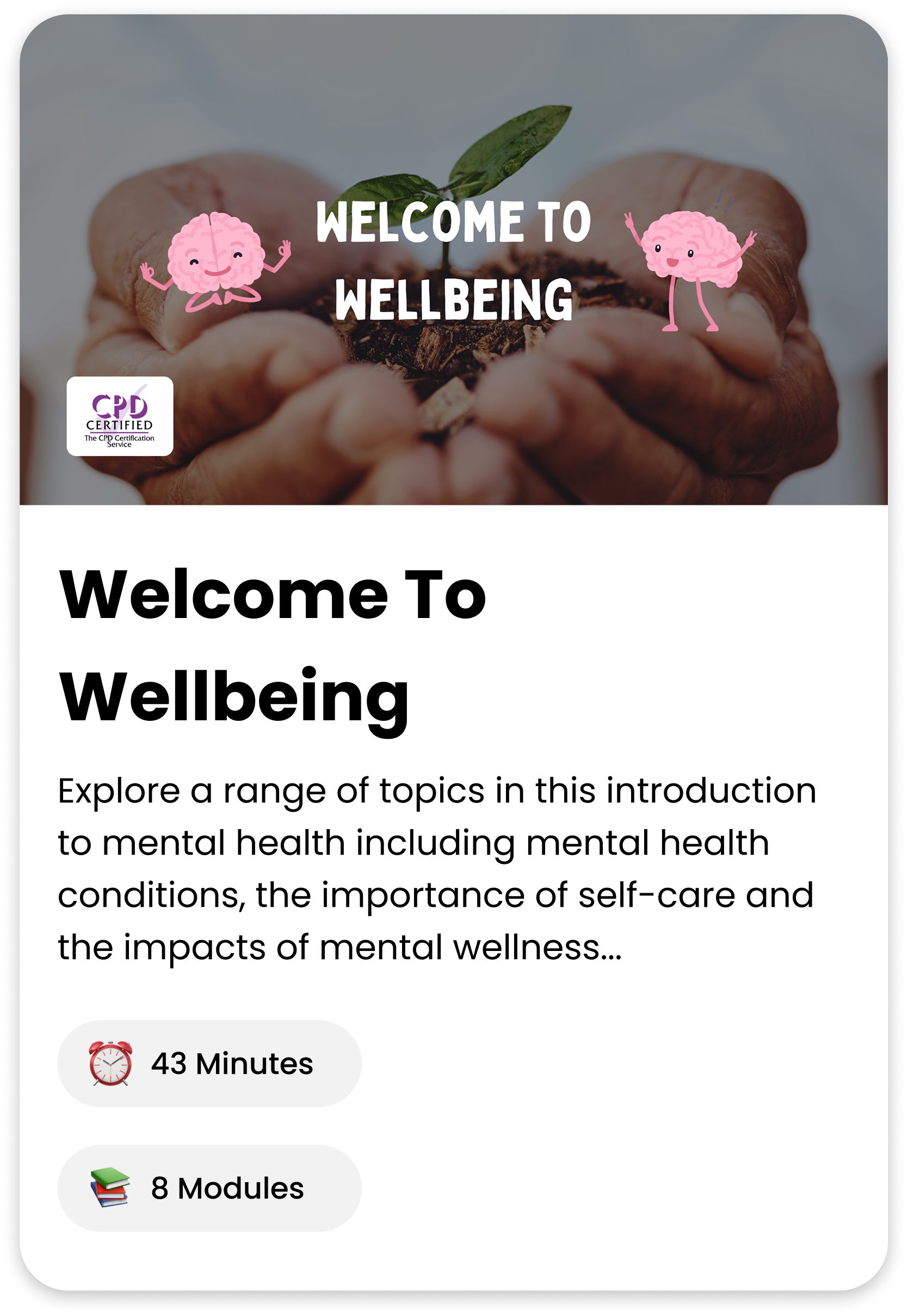 Welcome To Wellbeing course cover