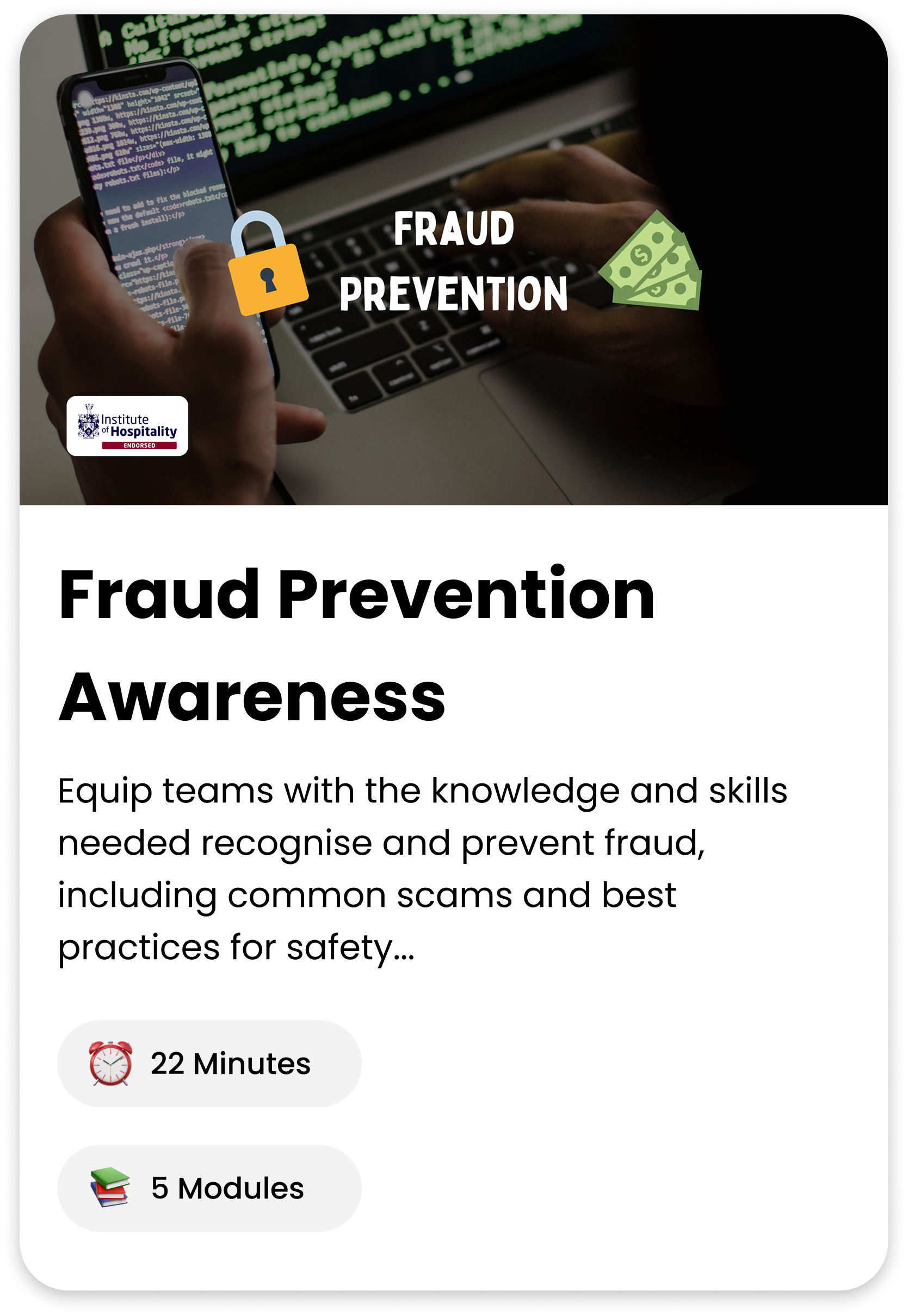 Fraud Prevention Awareness course cover