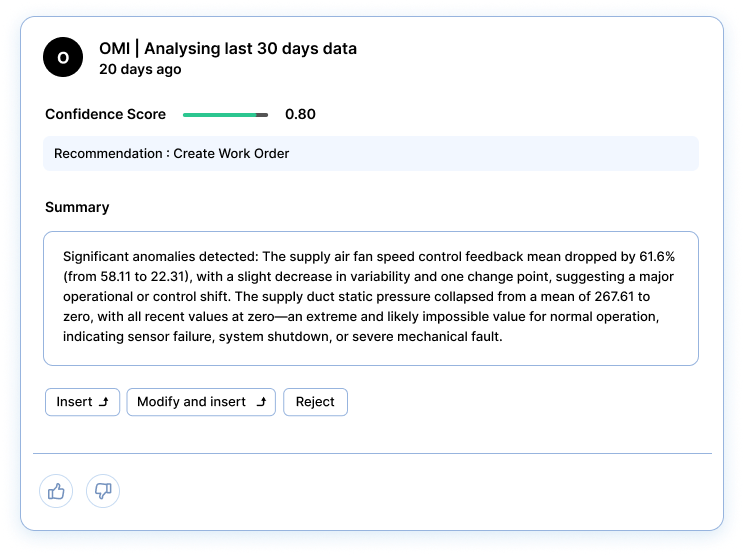 OMI Fault Detection and Diagnostics