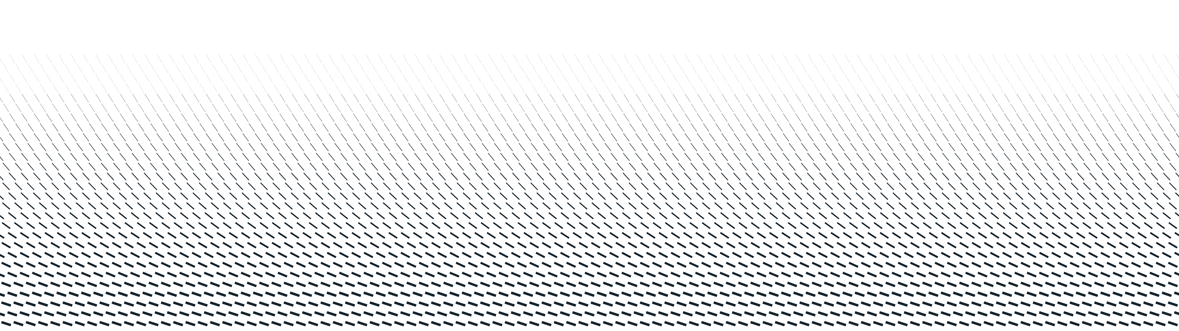 This image is a digitally generated abstract pattern, consisting of a series of diagonal white lines on a black background. The lines are arranged in a tightly spaced grid that gradually shifts in density, forming a subtle wave-like or moiré effect. The pattern becomes denser and more compressed toward the lower half, suggesting depth or a gradient motion. It has a high-tech, modern aesthetic often used in visual design for industrial, digital, or futuristic themes.
