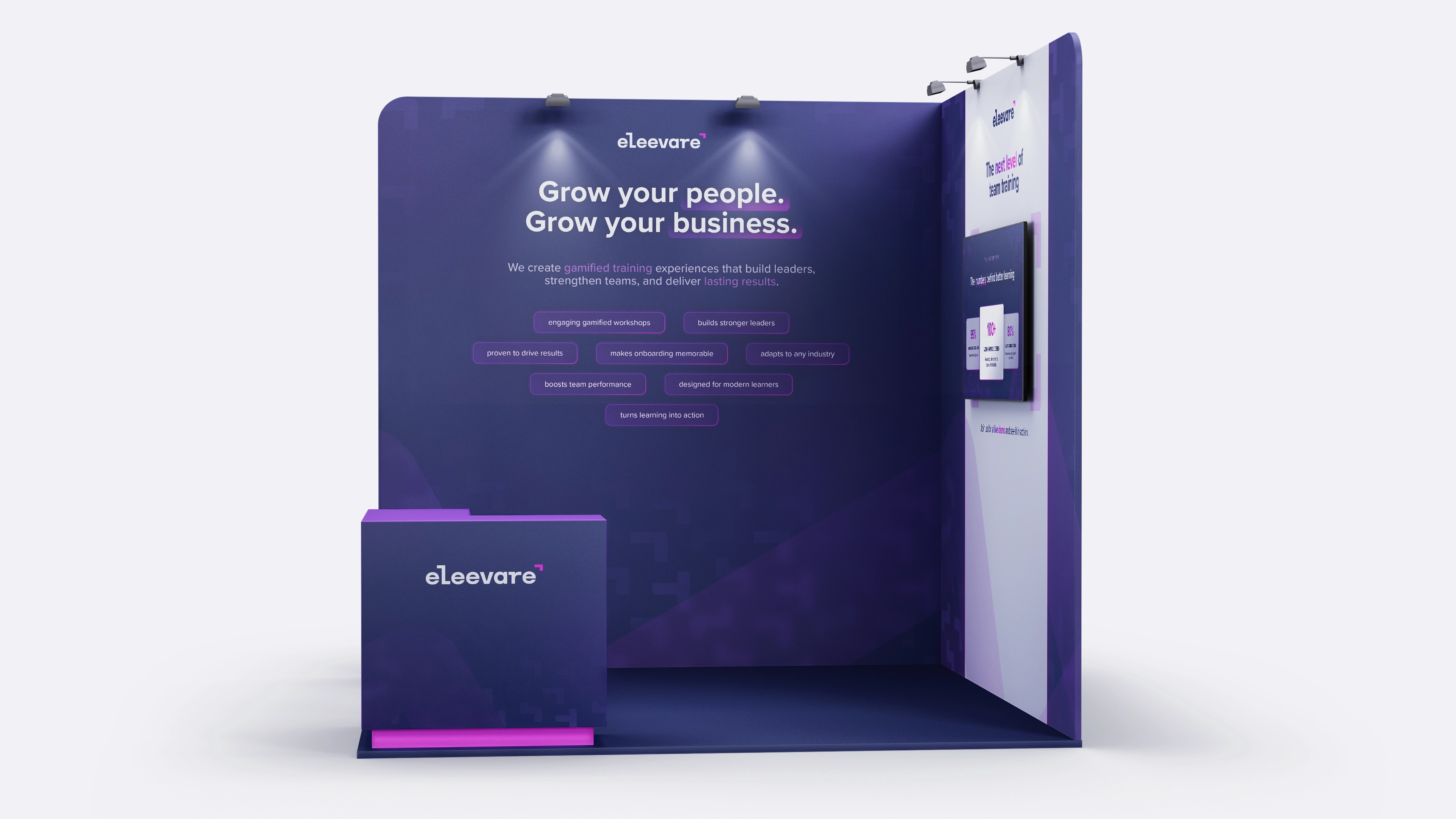 A detailed preview of an e-commerce solution-focused advertisement featuring a woman holding an iPad