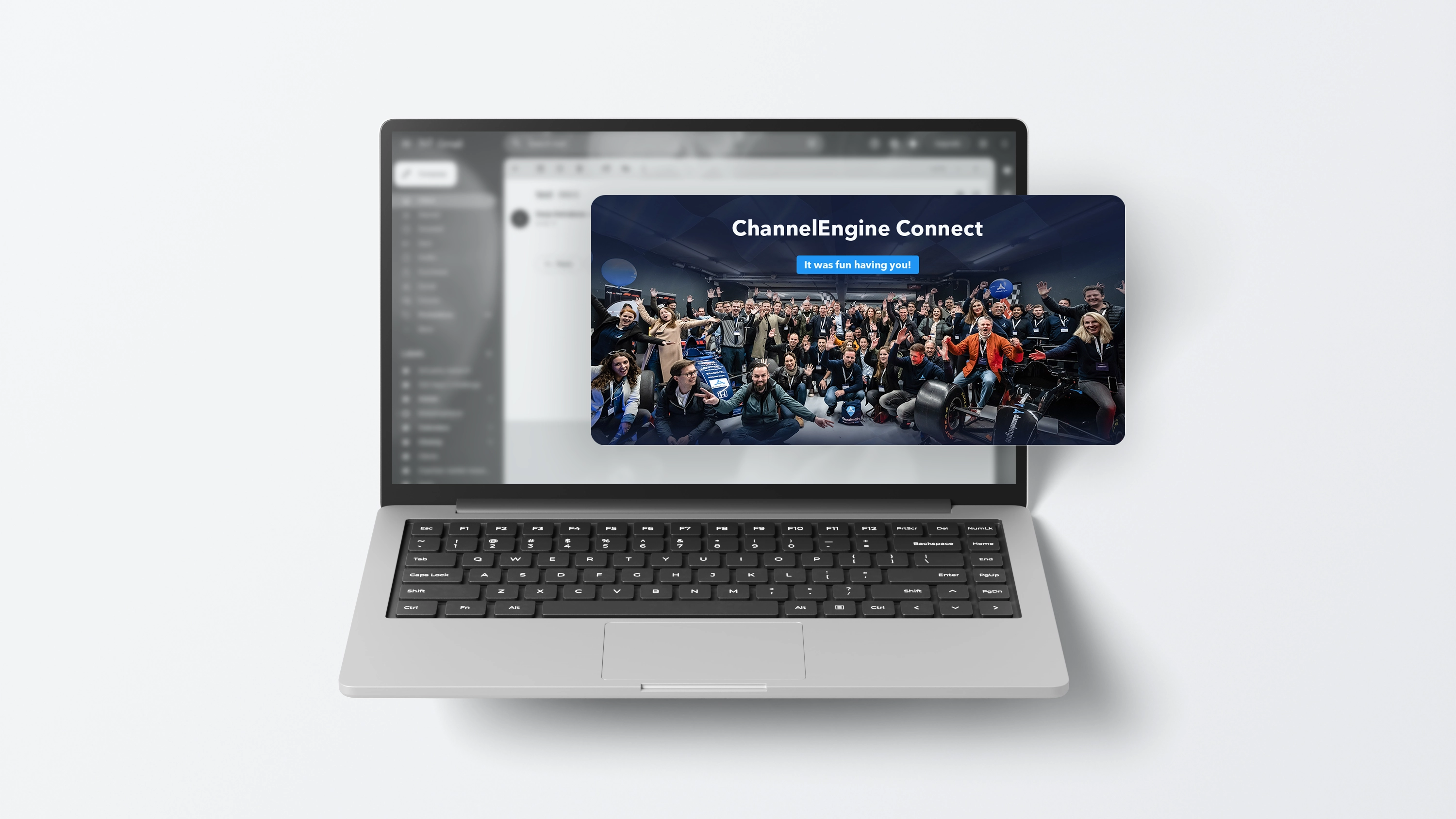 Image showcasing a scene from a video shoot through the lens of a camera. Two women and one man are looking at a magazine on the table, while the rest of the image is blurred