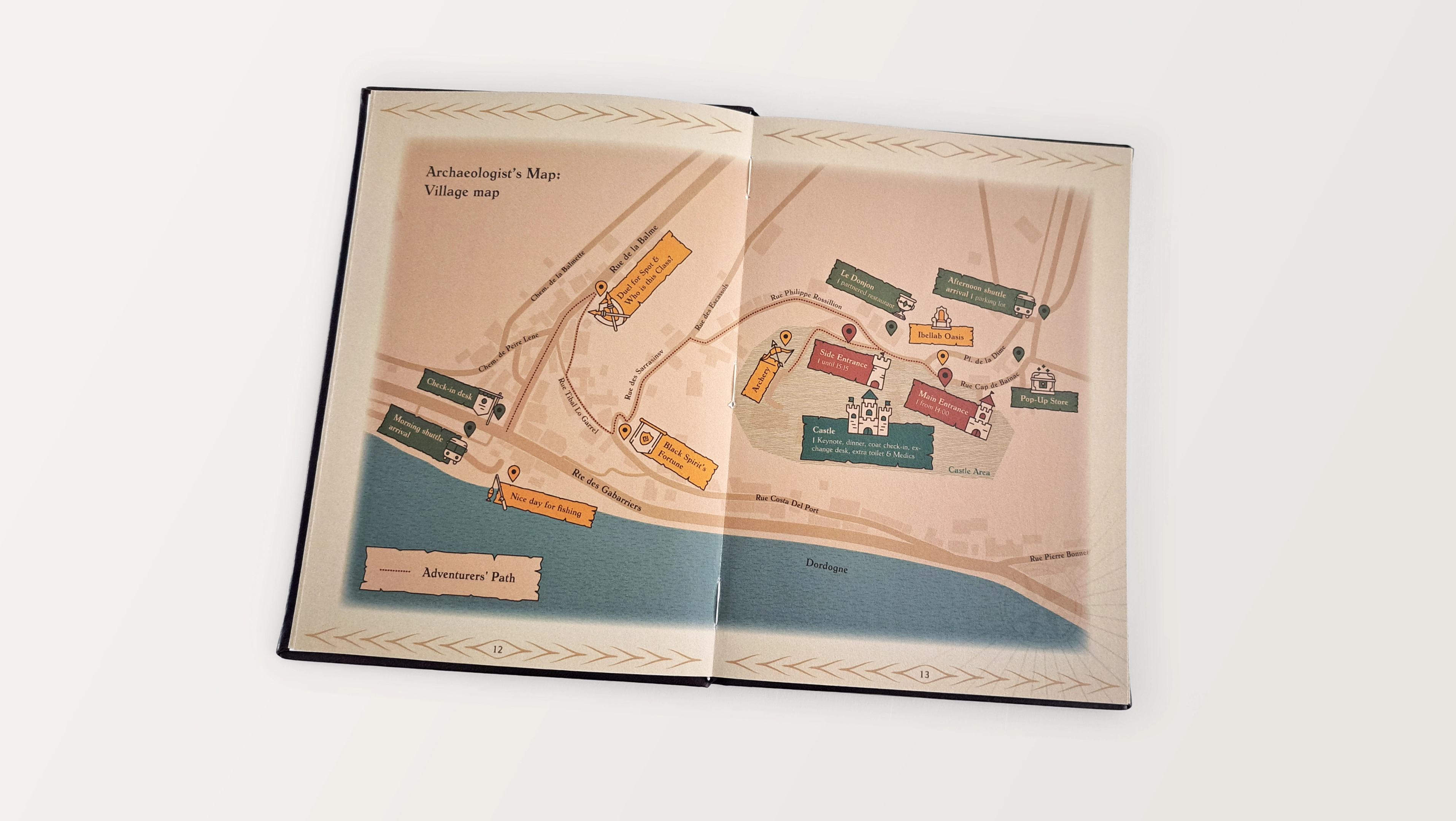 A behind-the-scenes photo shows two men and a woman looking at a magazine at a table while another woman films them from behind the camera