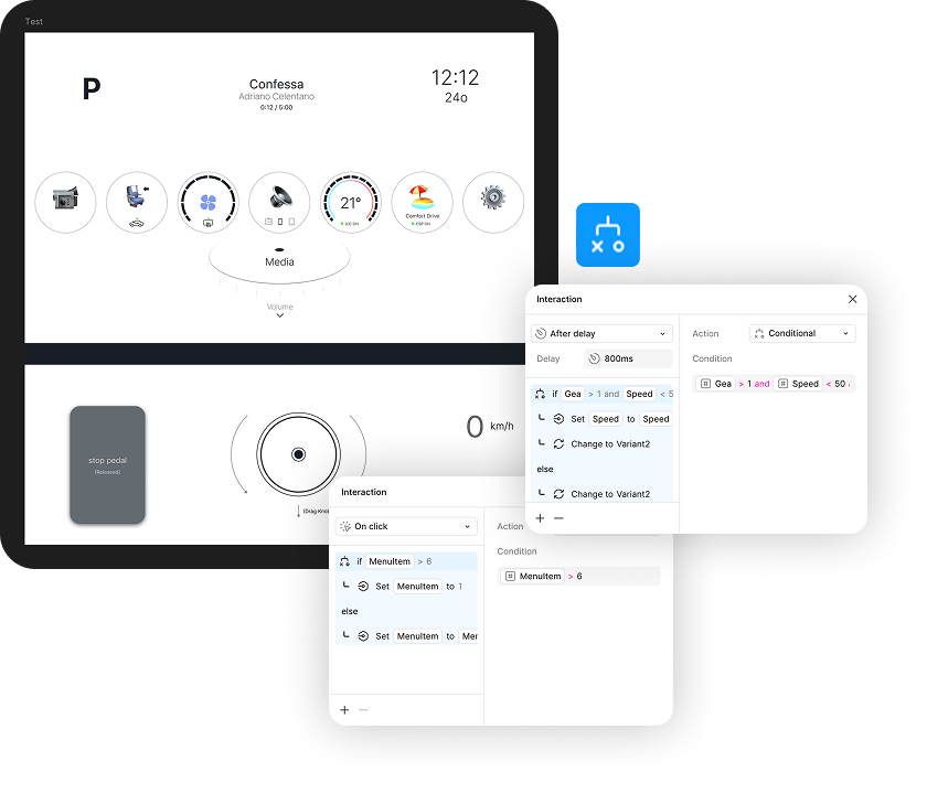 Figma prototype screenshots