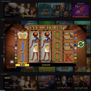 Hippodrome Casino game variety representing a wide selection of games available