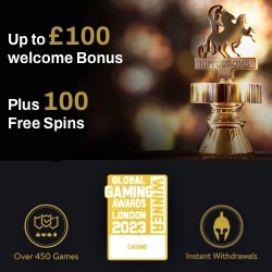 Hippodrome Casino monthly bonus offer with colourful graphics and promo text on a vibrant background.