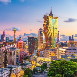 The skyline of Macau at night