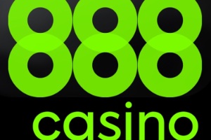 A black background with neon green 888 and casino written in neon green for the 888 logo