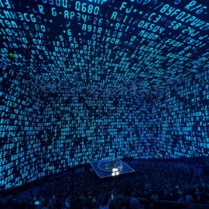 An image of an exhibition inside the Sphere