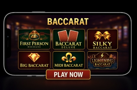 An image of a silver mobile phone on a black background, on the screen is a variety of games to choose from to play