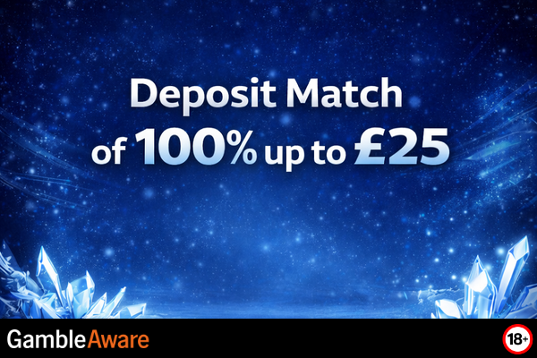 ICE 36 Casino monthly bonus offer with colourful graphics and promo text on a vibrant background.