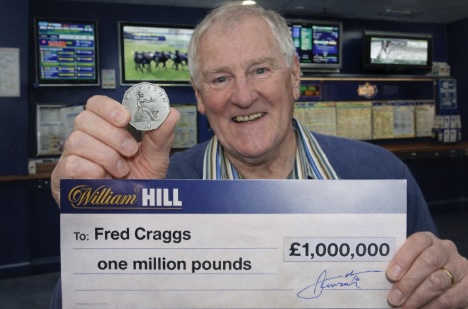 An image of a man who bet 50p and won one million pounds