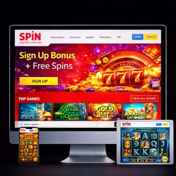 Spin Casino game variety representing a wide selection of games available