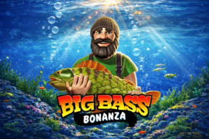 An image of a fisherman underwater similar to the Big Bass Bonanza online slot game