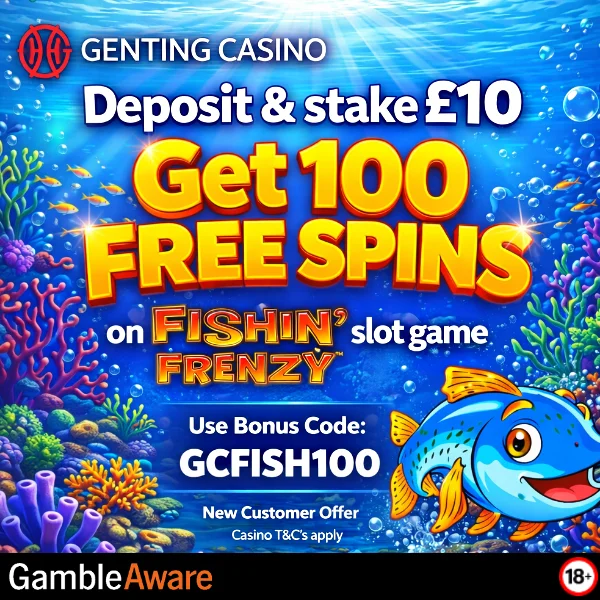 Genting Casino Fishin' Frenzy Offer image