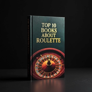 An image of a book on a black background with the title TOP 10 BOOKS ABOUT ROULETTE