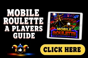 Mobile Roulette A Players Guide image on a black background with white text